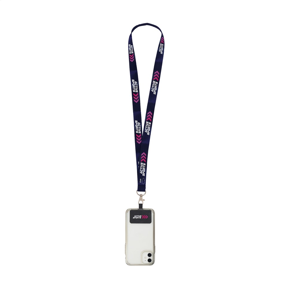 Lanyard Sublimatie RPET 2 cm met Patch keycord