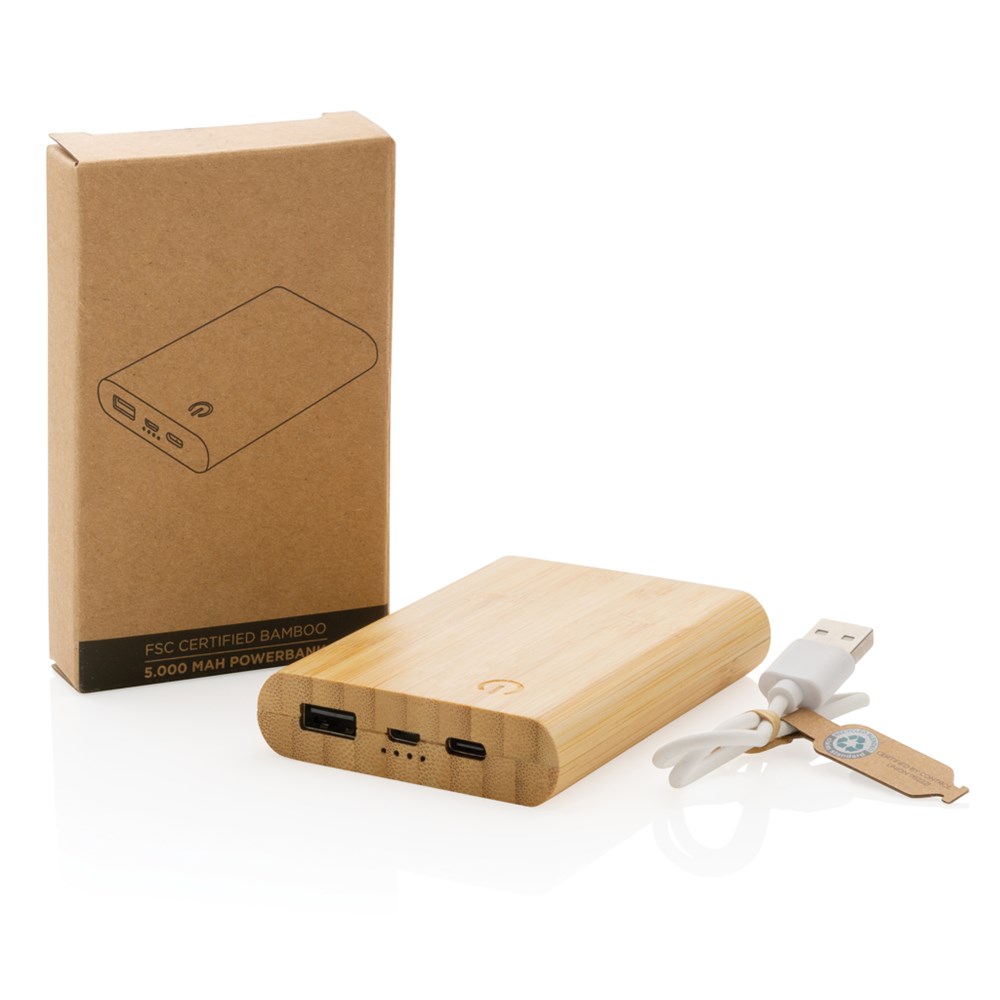 Bamboe 5.000 mAh powerbank