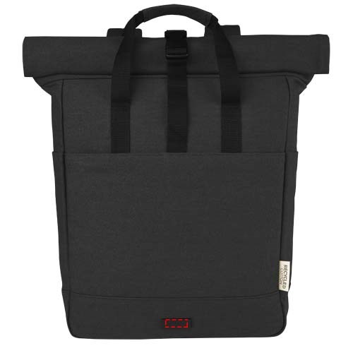 Joey 15 inch GRS gerecyclede canvas rolltop laptoprugzak 15 l