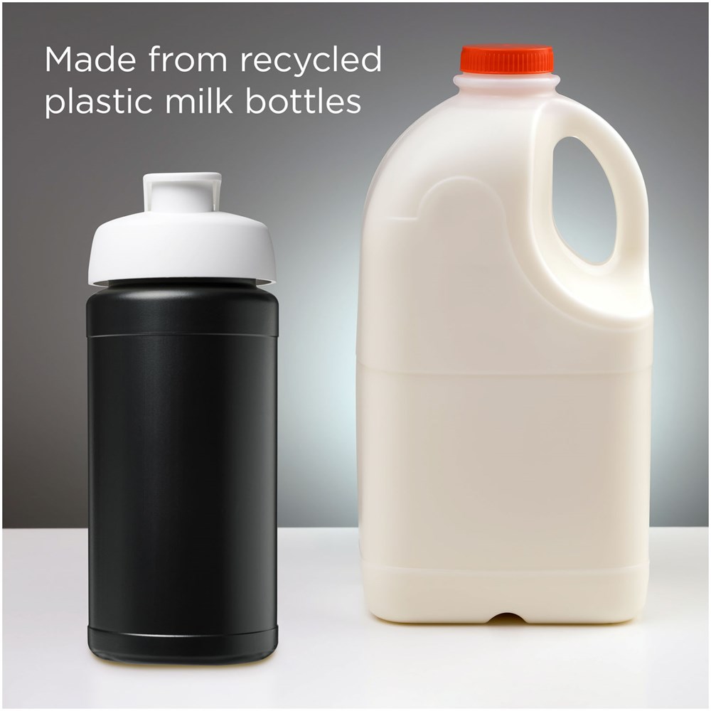 Baseline 500 ml gerecyclede drinkfles met klapdeksel