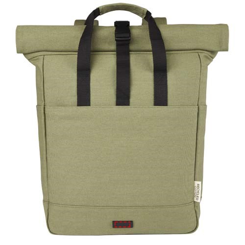 Joey 15 inch GRS gerecyclede canvas rolltop laptoprugzak 15 l