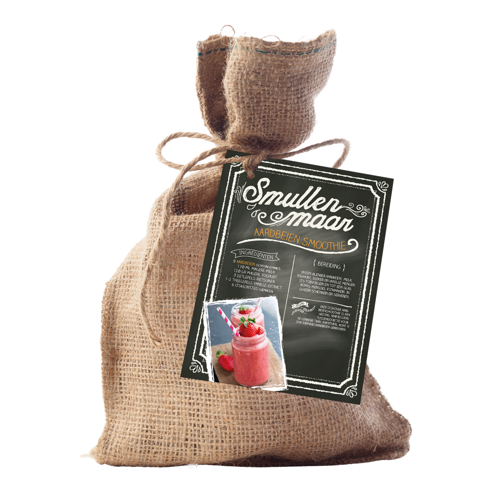 Smullen maar - Aardbeien smoothie - Jute A6