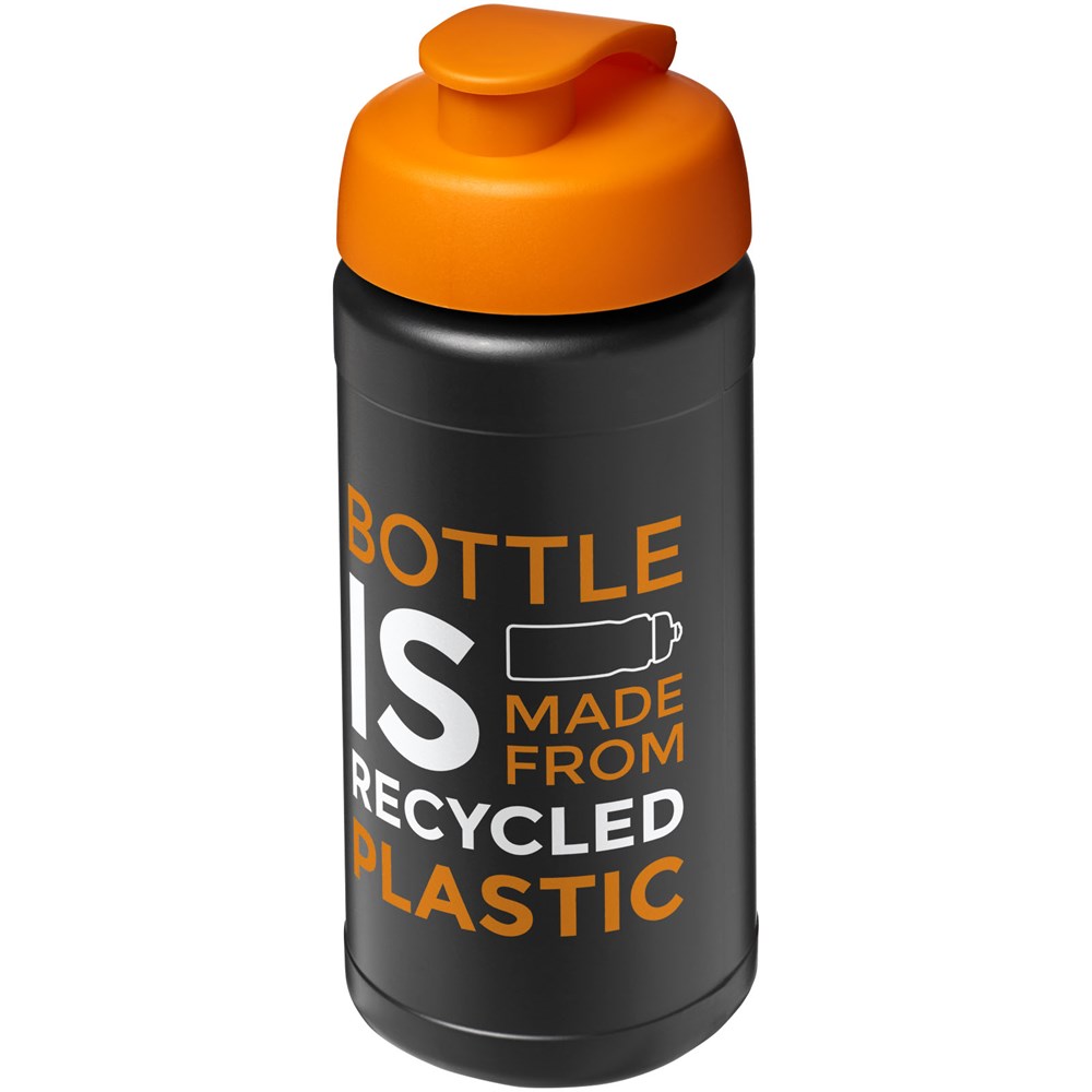 Baseline 500 ml gerecyclede drinkfles met klapdeksel