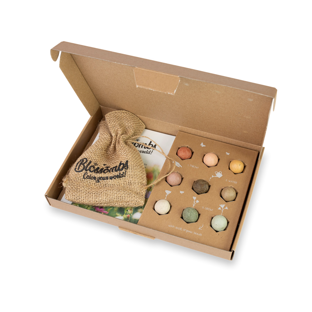 Giftbox 9 stuks met jute zakje