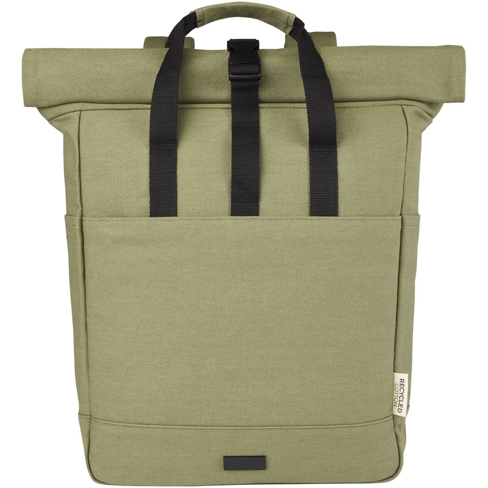 Joey 15 inch GRS gerecyclede canvas rolltop laptoprugzak 15 l