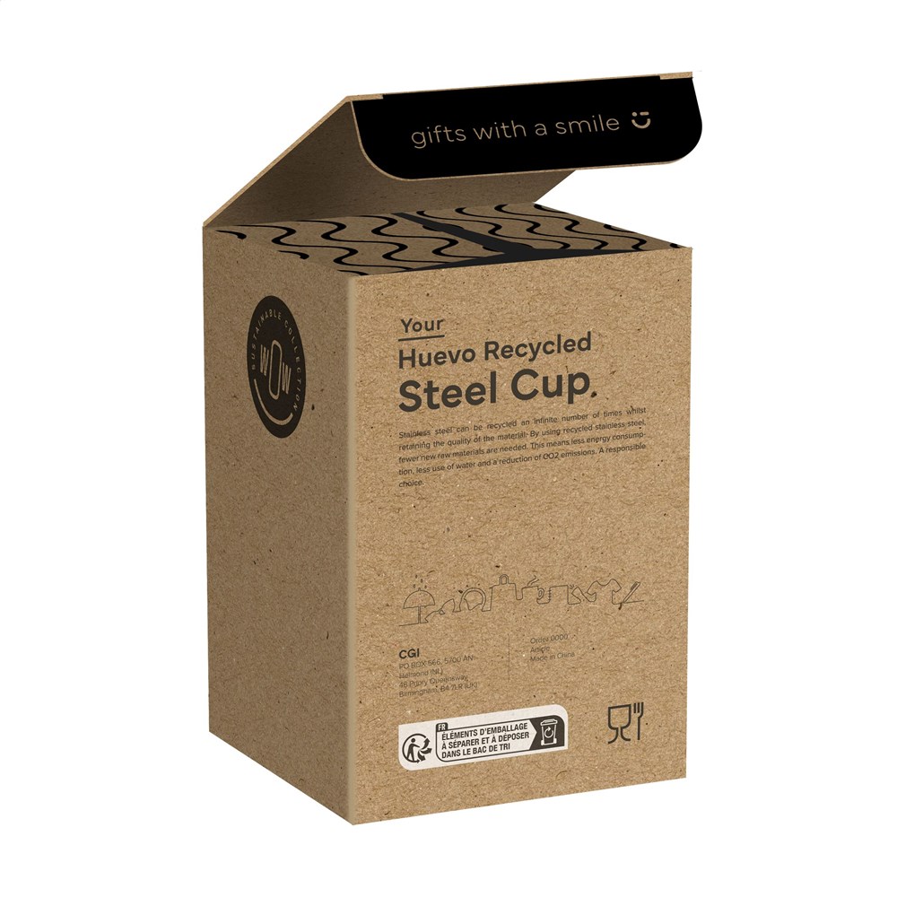 Huevo RCS Recycled Steel Cup 350 ml thermosbeker