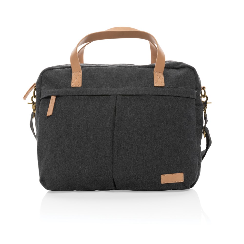 Impact AWARE™ 16 oz. recycled canvas laptoptas