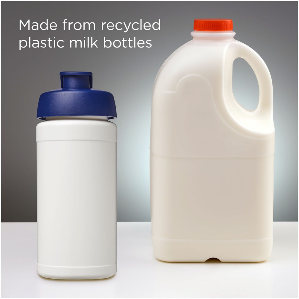 Baseline 500 ml gerecyclede drinkfles met klapdeksel