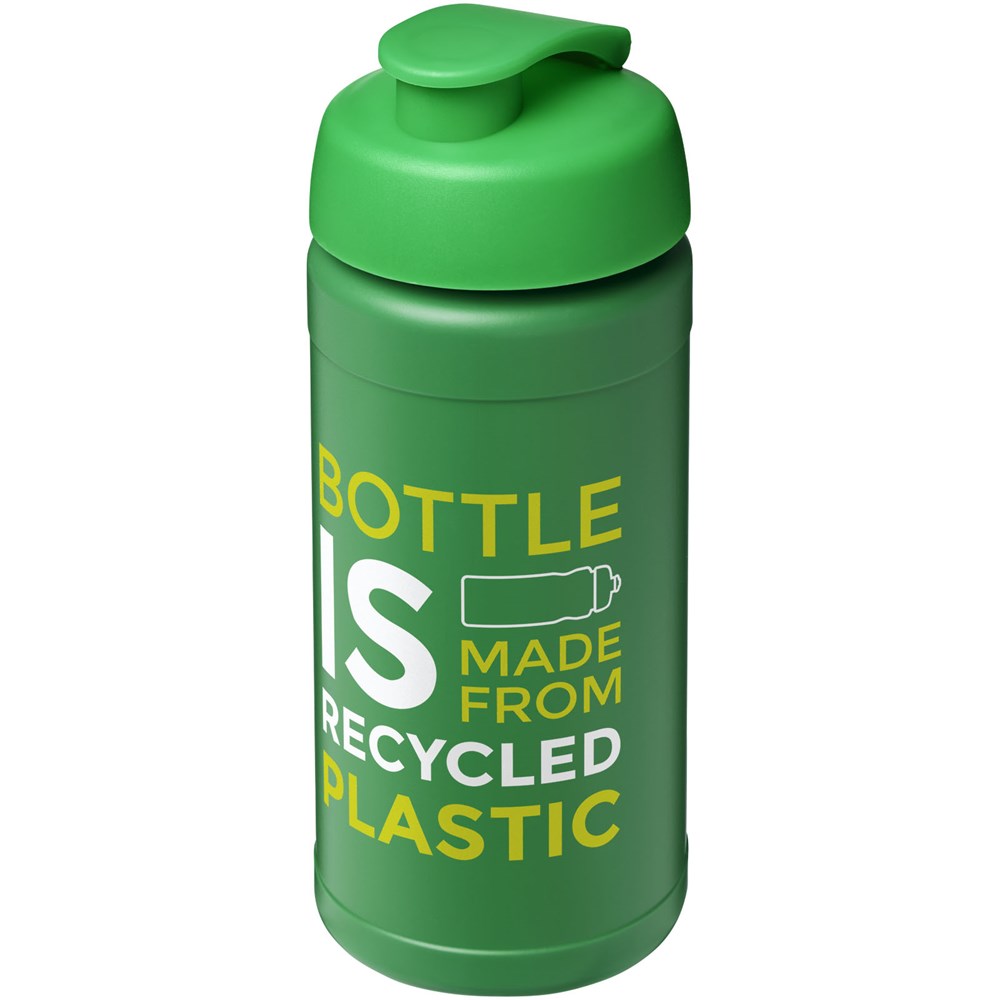 Baseline 500 ml gerecyclede drinkfles met klapdeksel