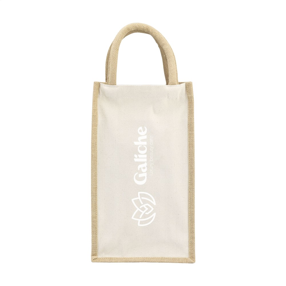 Jute Canvas Double Wine Bag wijntas