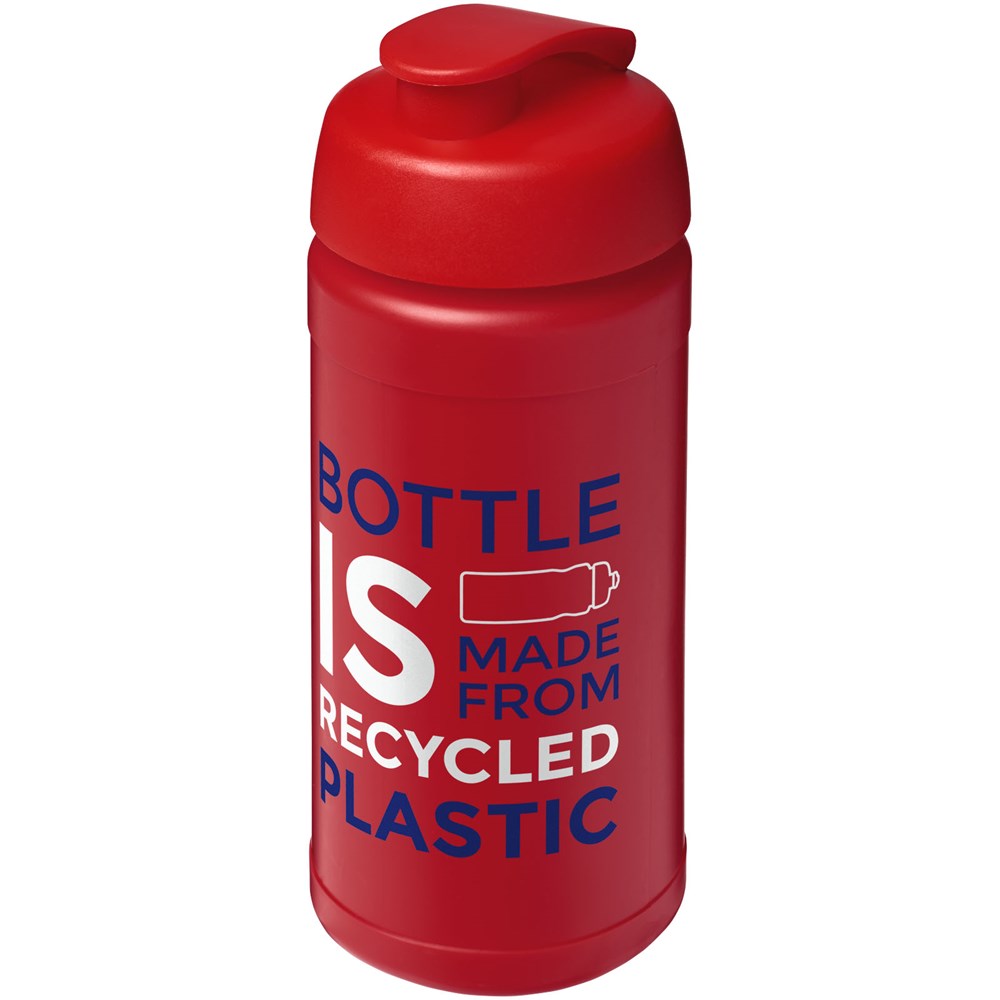 Baseline 500 ml gerecyclede drinkfles met klapdeksel