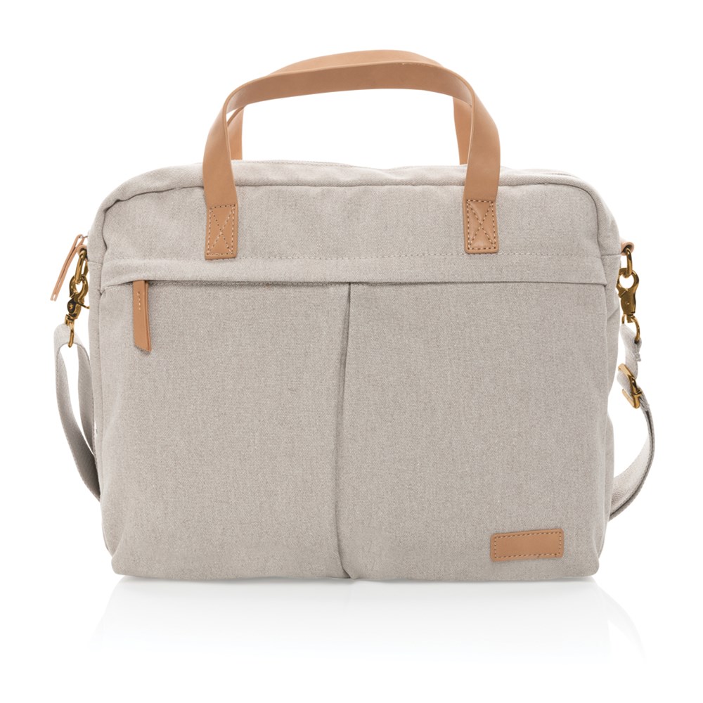 Impact AWARE™ 16 oz. recycled canvas laptoptas