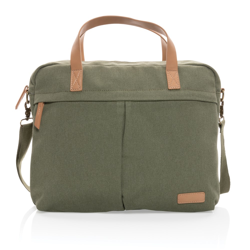 Impact AWARE™ 16 oz. recycled canvas laptoptas