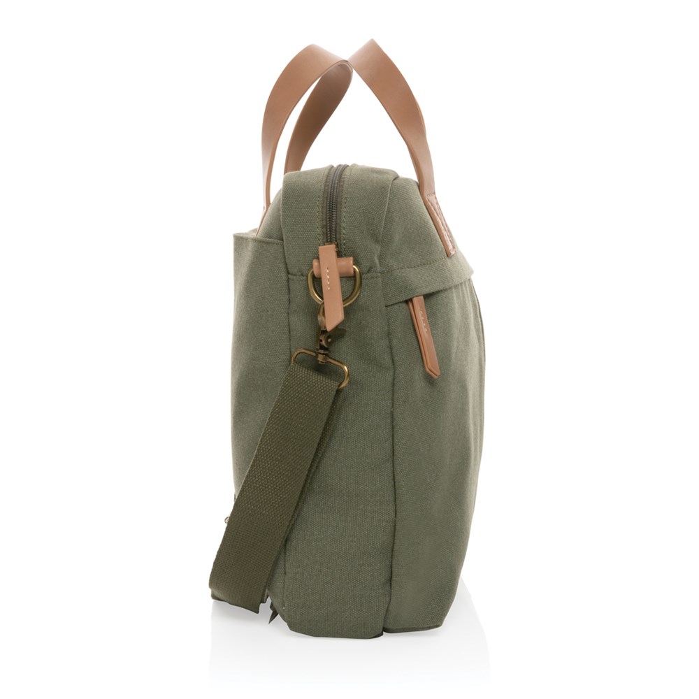 Impact AWARE™ 16 oz. recycled canvas laptoptas