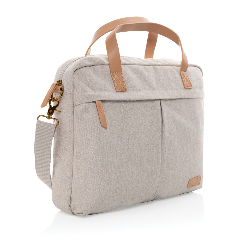 Impact AWARE™ 16 oz. recycled canvas laptoptas