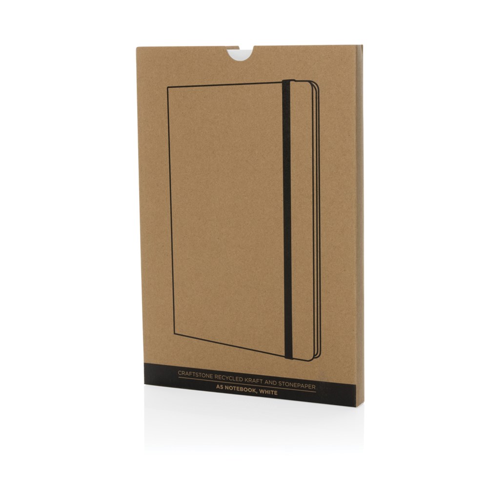 Craftstone A5 gerecycled kraft- en steenpapier notitieboek