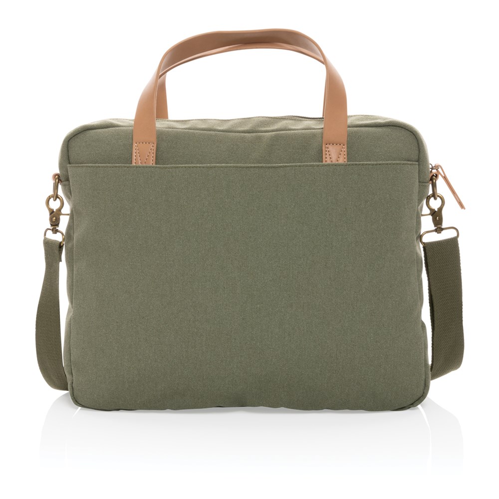 Impact AWARE™ 16 oz. recycled canvas laptoptas