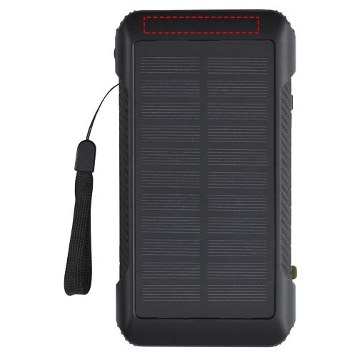 Soldy RCS gerecyclede plastic powerbank van 10.000 mAh met zonnedynamo