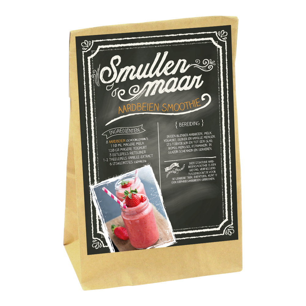 Smullen maar - Aardbeien smoothie - Kraftzak