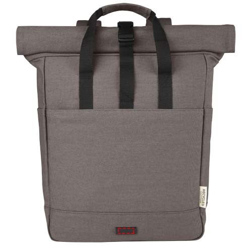 Joey 15 inch GRS gerecyclede canvas rolltop laptoprugzak 15 l