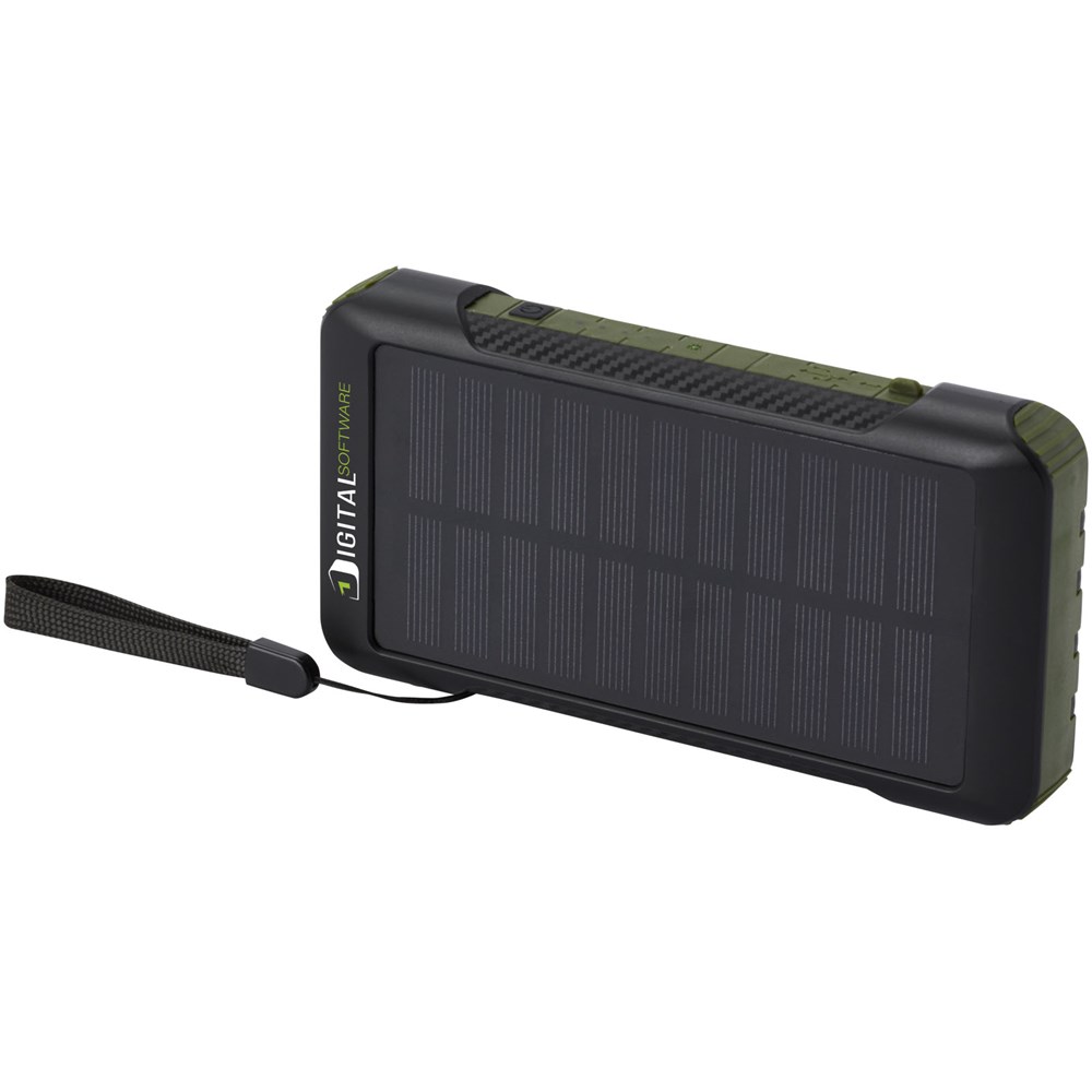 Soldy RCS gerecyclede plastic powerbank van 10.000 mAh met zonnedynamo