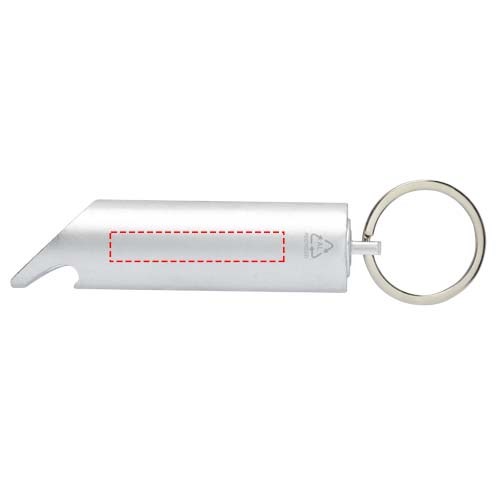 Flare led-lamp en flesopener van gerecycled aluminium met sleutelhanger