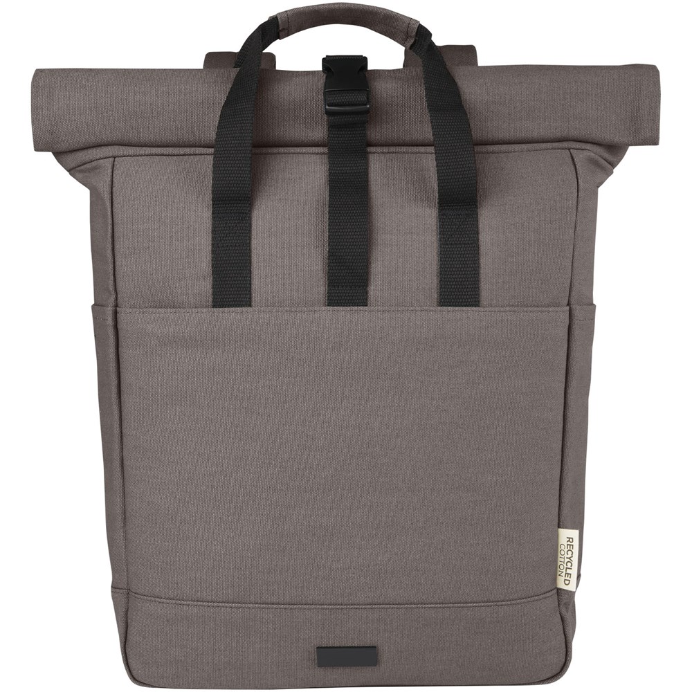 Joey 15 inch GRS gerecyclede canvas rolltop laptoprugzak 15 l