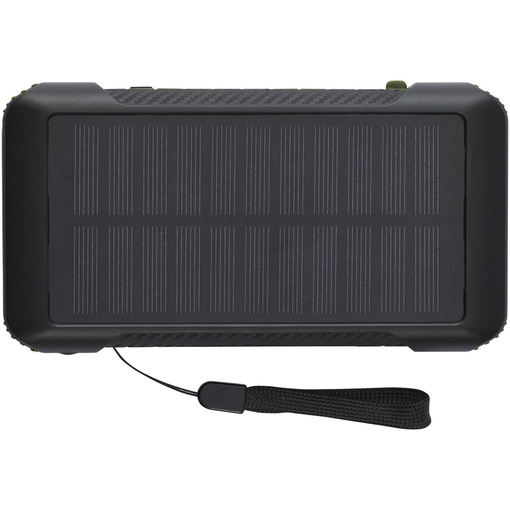 Soldy RCS gerecyclede plastic powerbank van 10.000 mAh met zonnedynamo