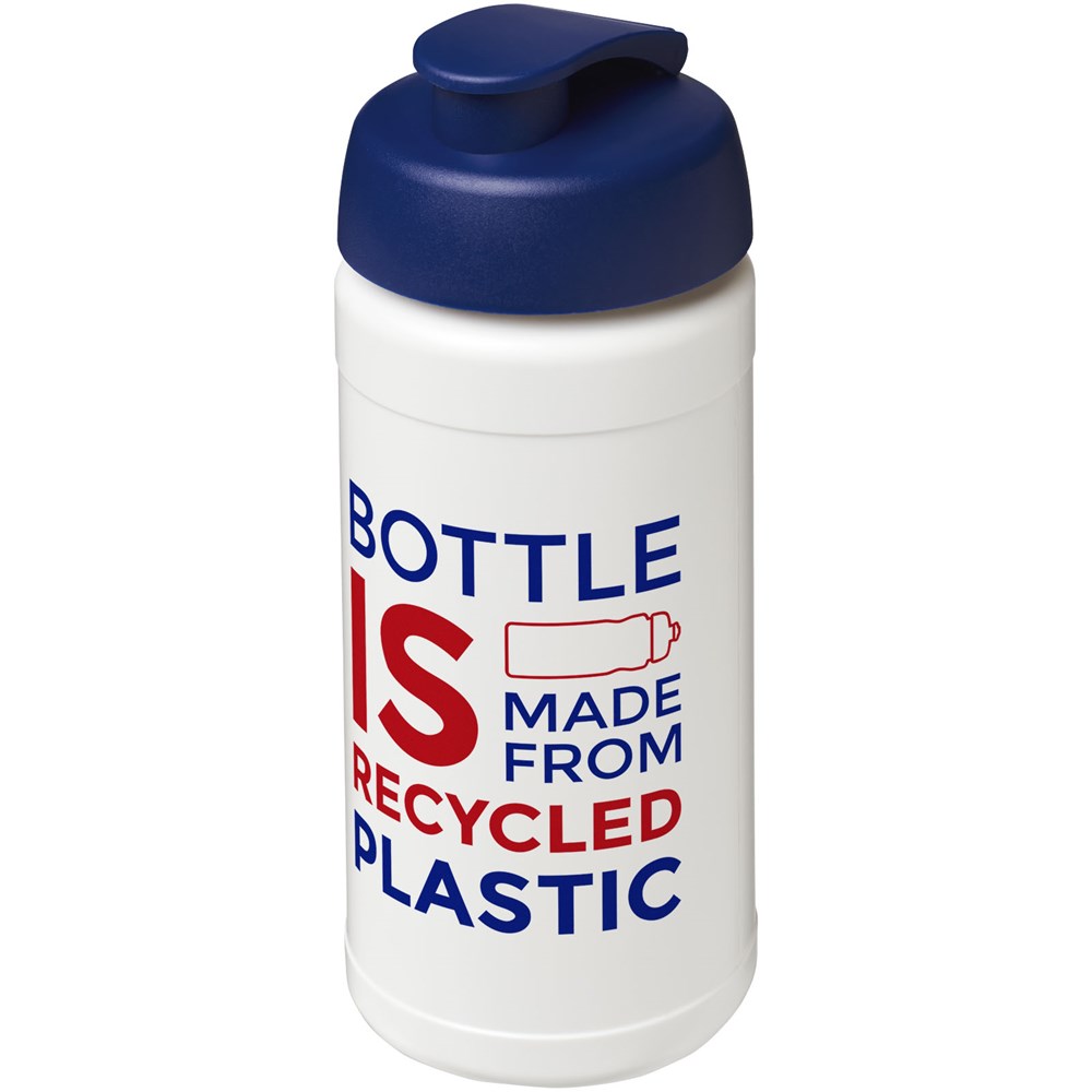 Baseline 500 ml gerecyclede drinkfles met klapdeksel