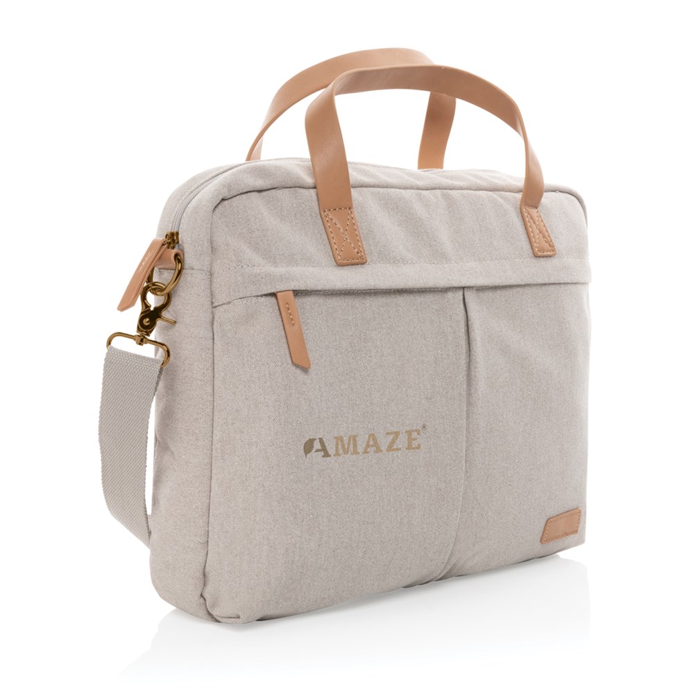 Impact AWARE™ 16 oz. recycled canvas laptoptas